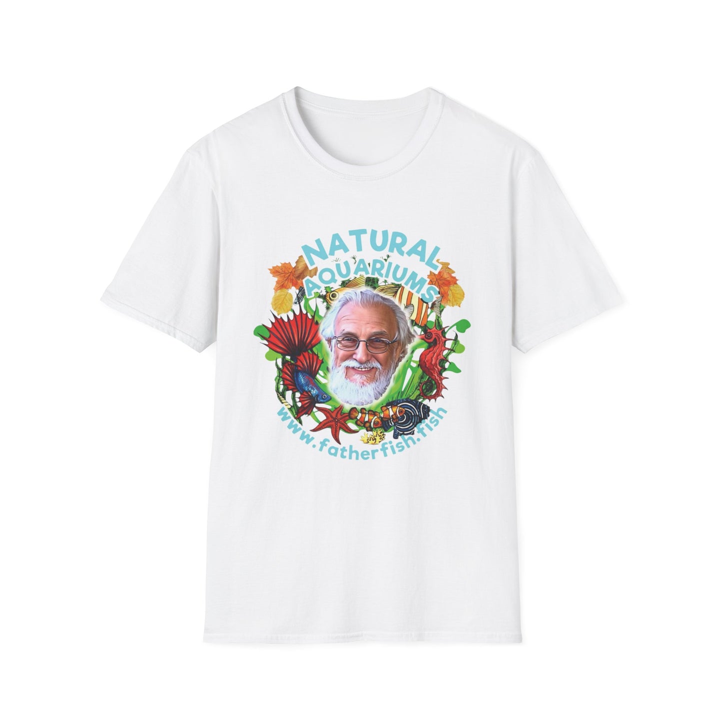 Father Fish Natural Aquarium T-Shirt | Fun Graphic Tee for Aquarists