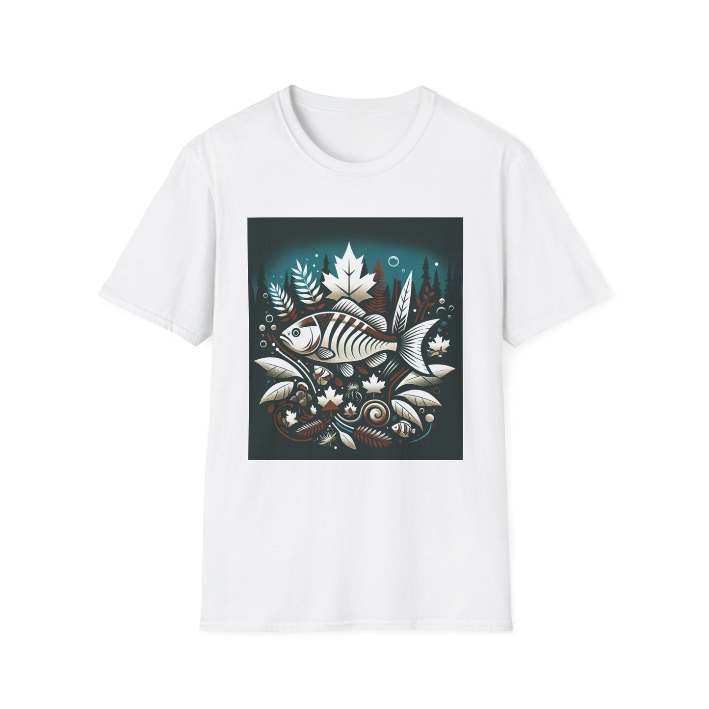 Nature-Inspired Fish T-Shirt - Unisex Softstyle Tee for Outdoor Enthusiasts