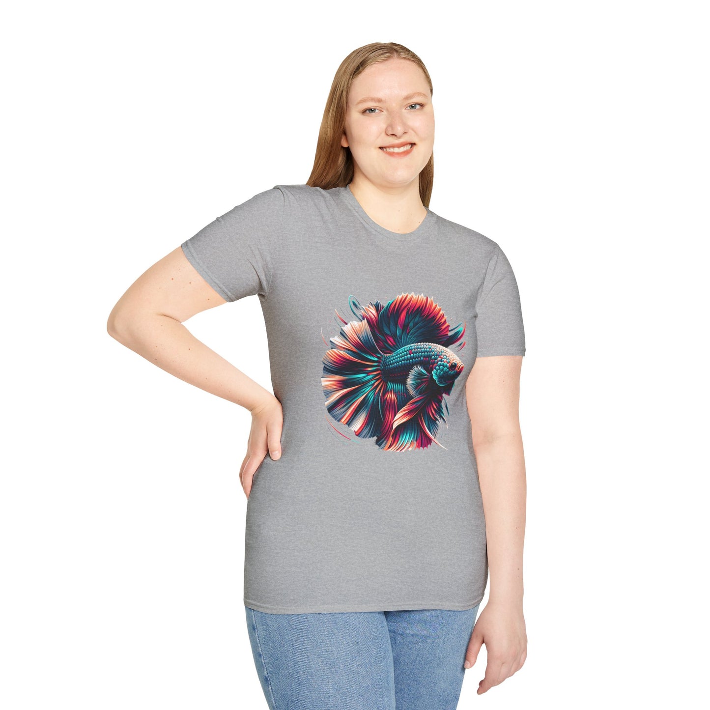 Colorful Betta Fish Graphic Unisex Softstyle T-Shirt