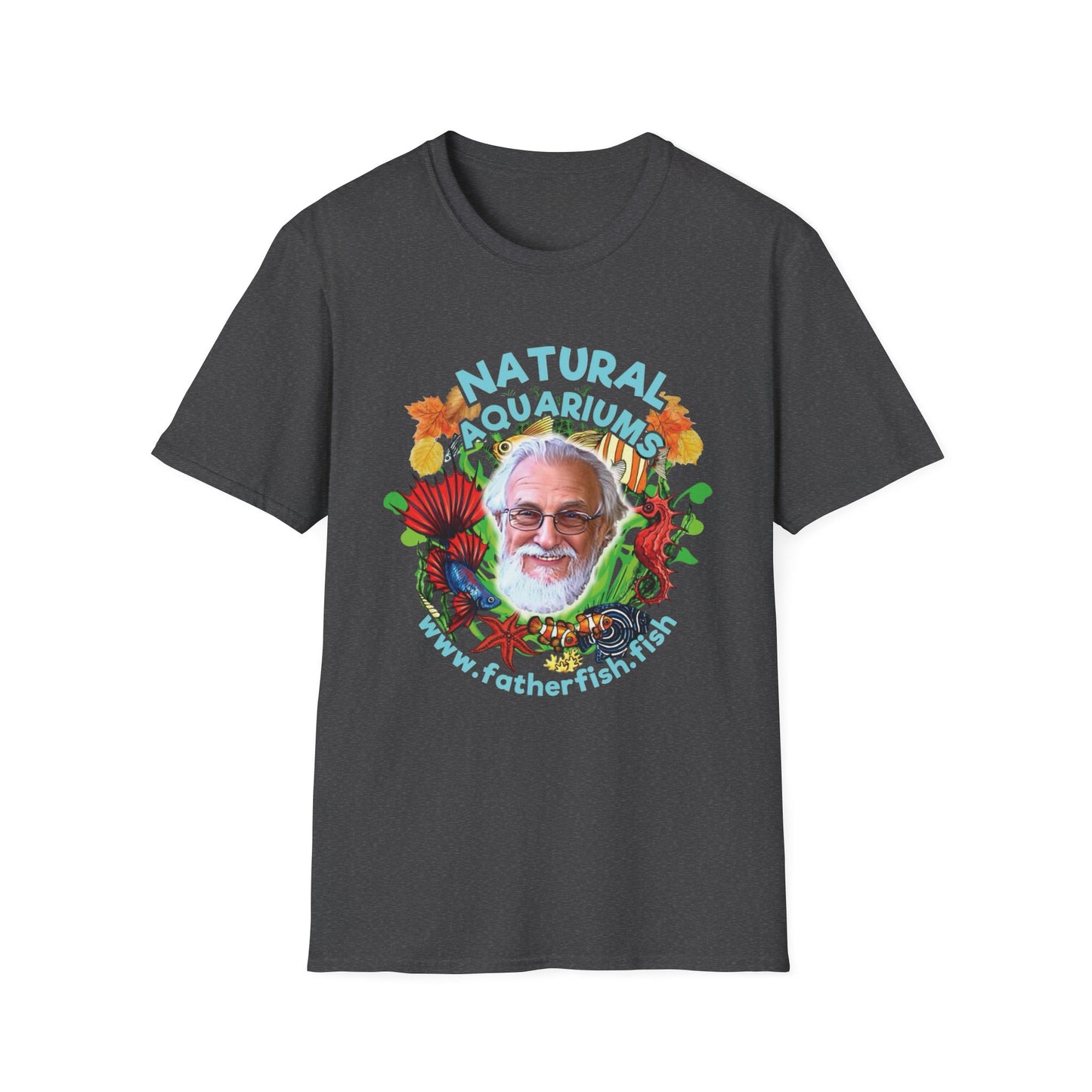 Father Fish Natural Aquarium T-Shirt | Fun Graphic Tee for Aquarists