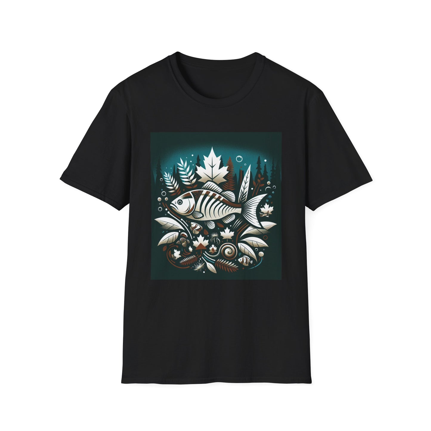 Nature-Inspired Fish T-Shirt - Unisex Softstyle Tee for Outdoor Enthusiasts