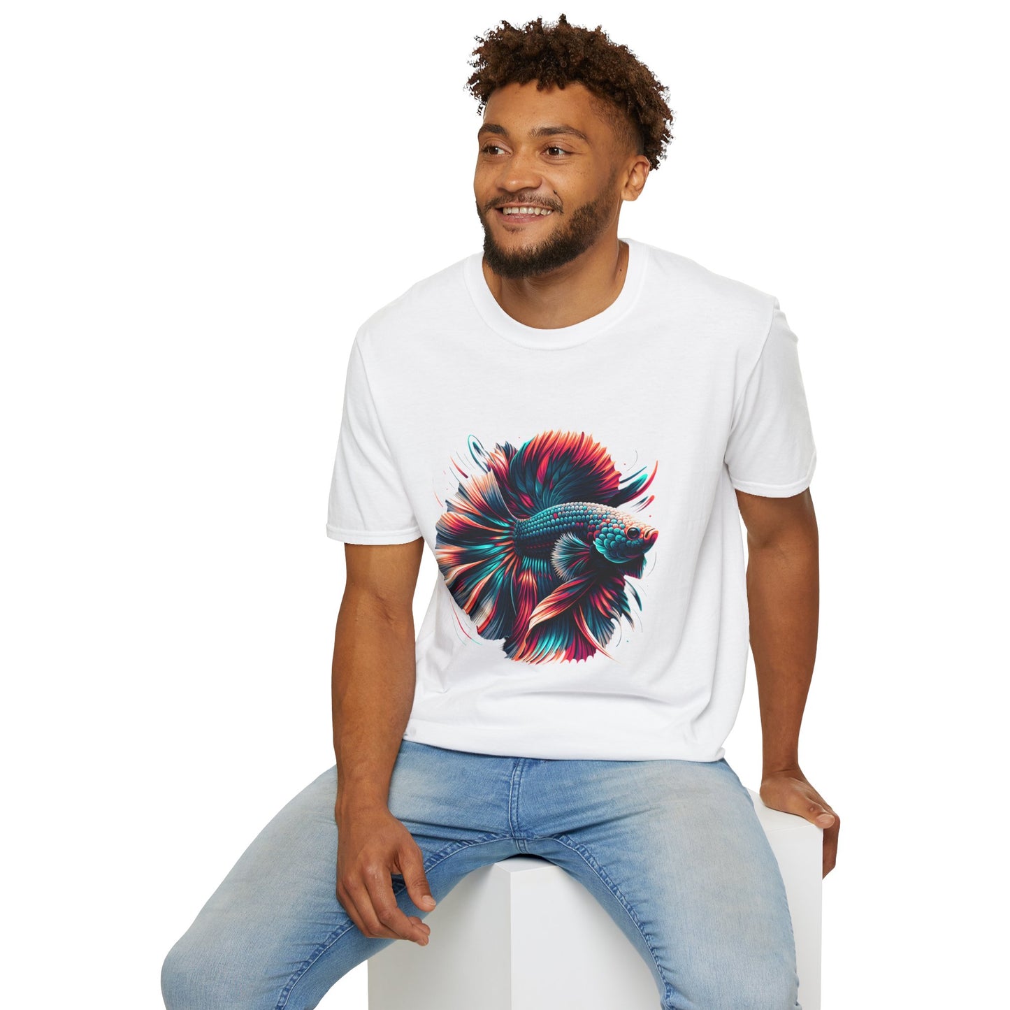 Colorful Betta Fish Graphic Unisex Softstyle T-Shirt