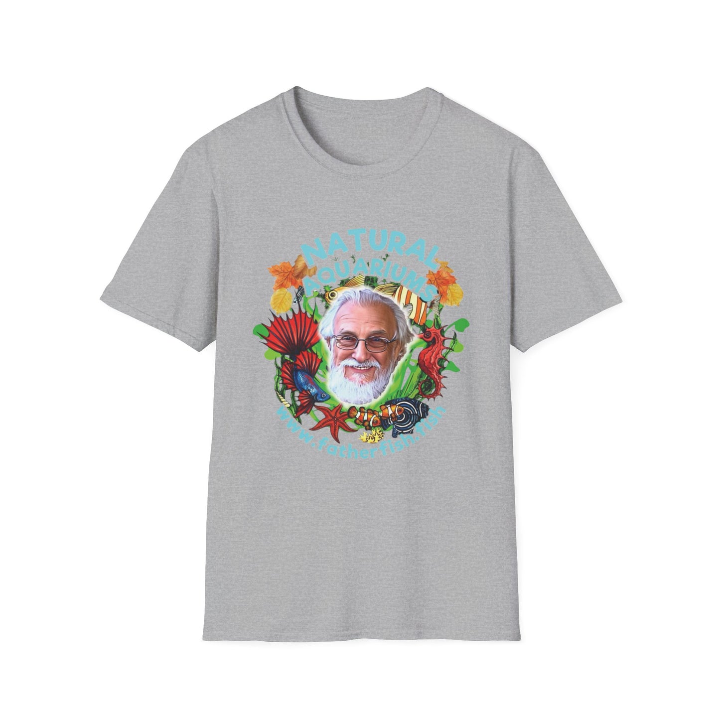 Father Fish Natural Aquarium T-Shirt | Fun Graphic Tee for Aquarists