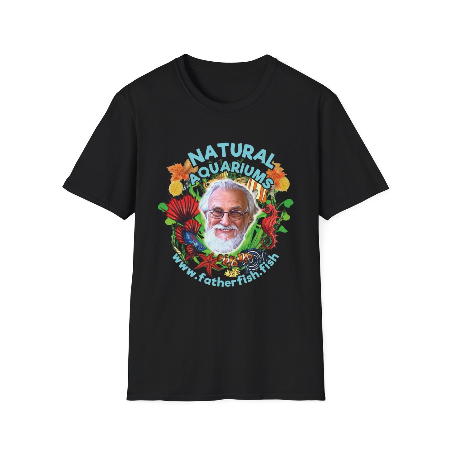 Father Fish Natural Aquarium T-Shirt | Fun Graphic Tee for Aquarists