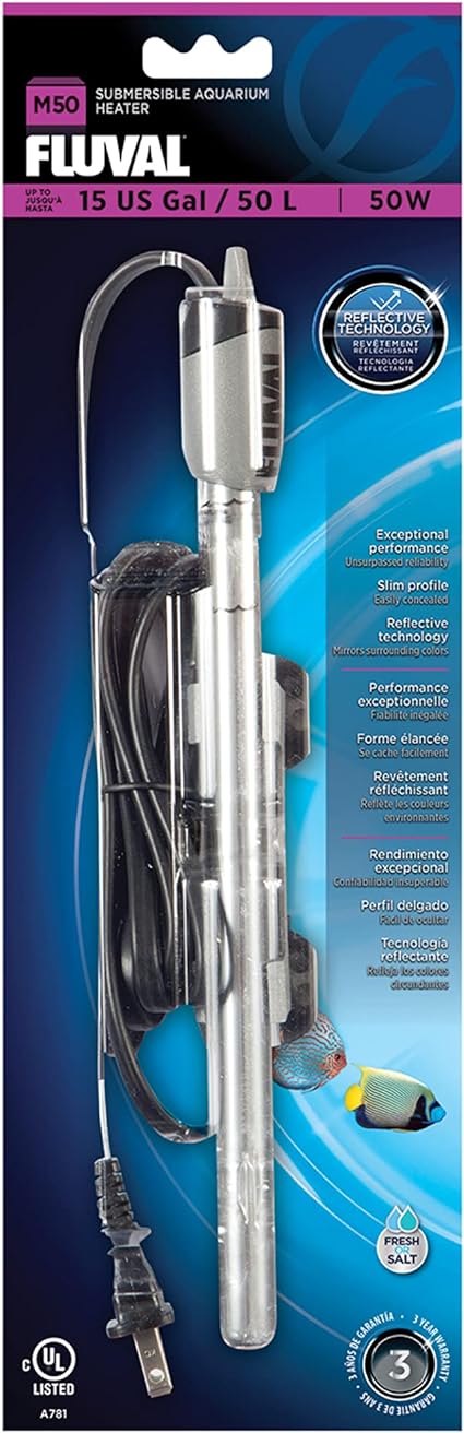 Fluval Submersible Heater M50 (50W up to 15 gallon)