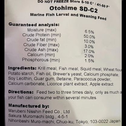 Nourriture pour poissons : Otohime SD-C2