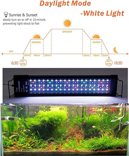 Hygger 957 Full Spectrum Auto On/Off 20W (12"-17")