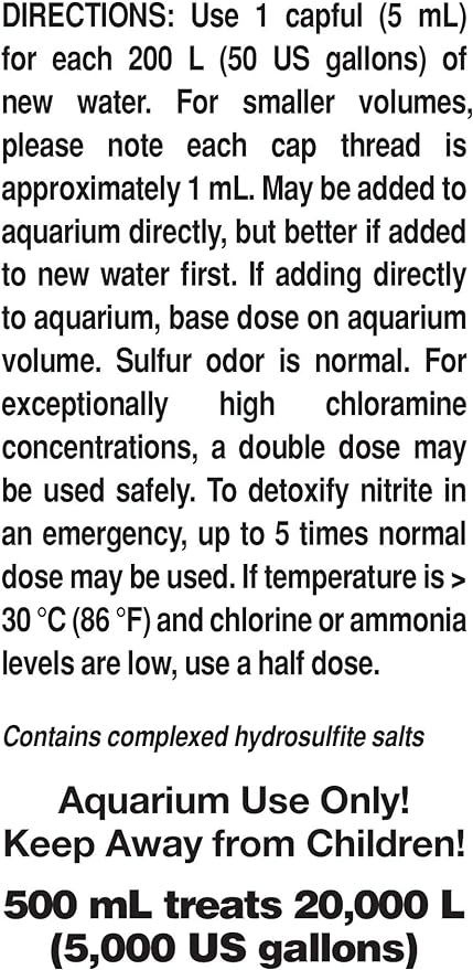 Seachem Prime Water Conditioner Removes Chlorine and Chloramine