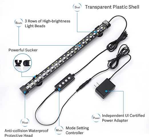 LED pour usine submersible Hygger, mode 24h/24 et 7j/7